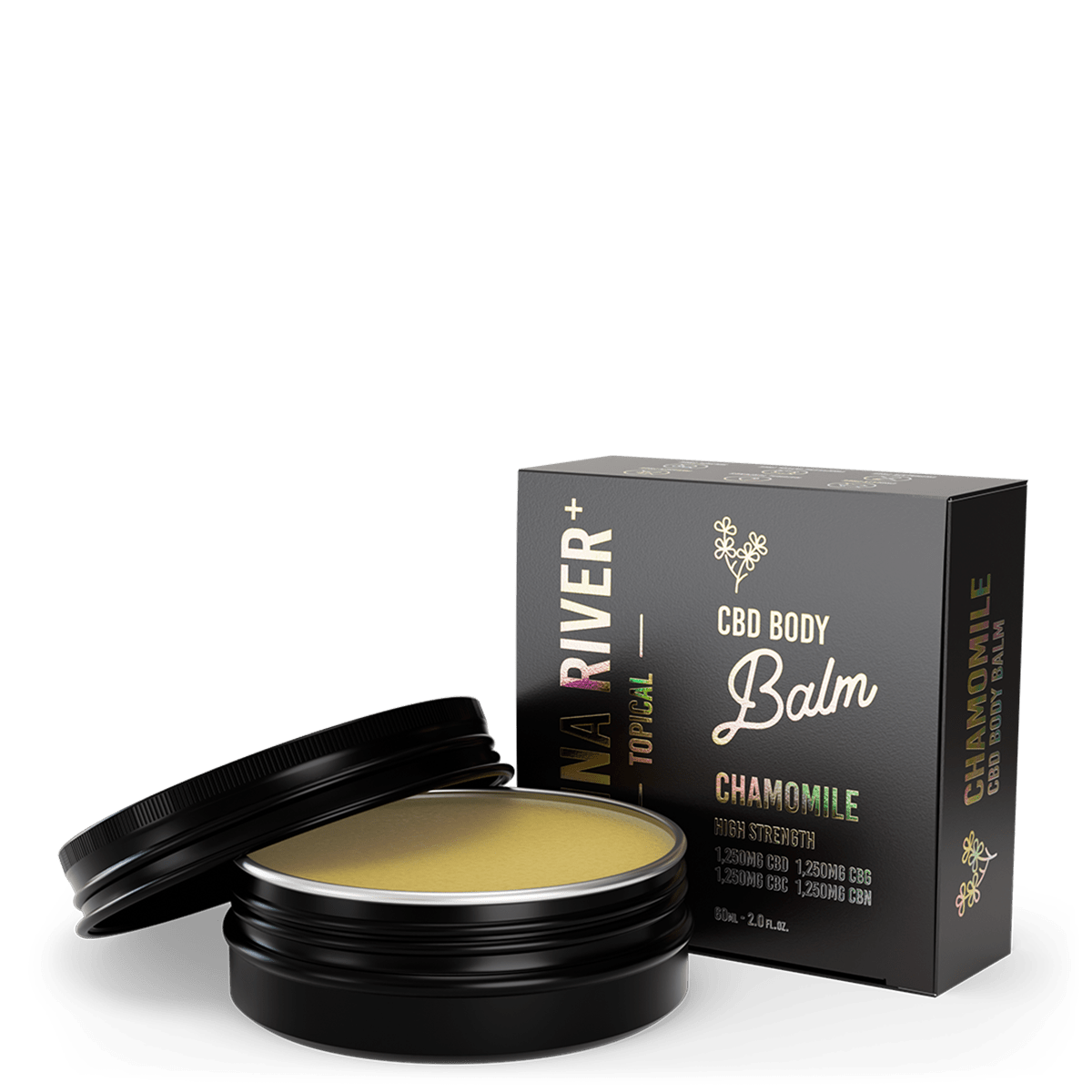 Canna River CBD Body Balm Chamomile Broad Spectrum 1250mg CBD + 1250mg CBC + 1250mg CBN + 1250mg CBG 2oz