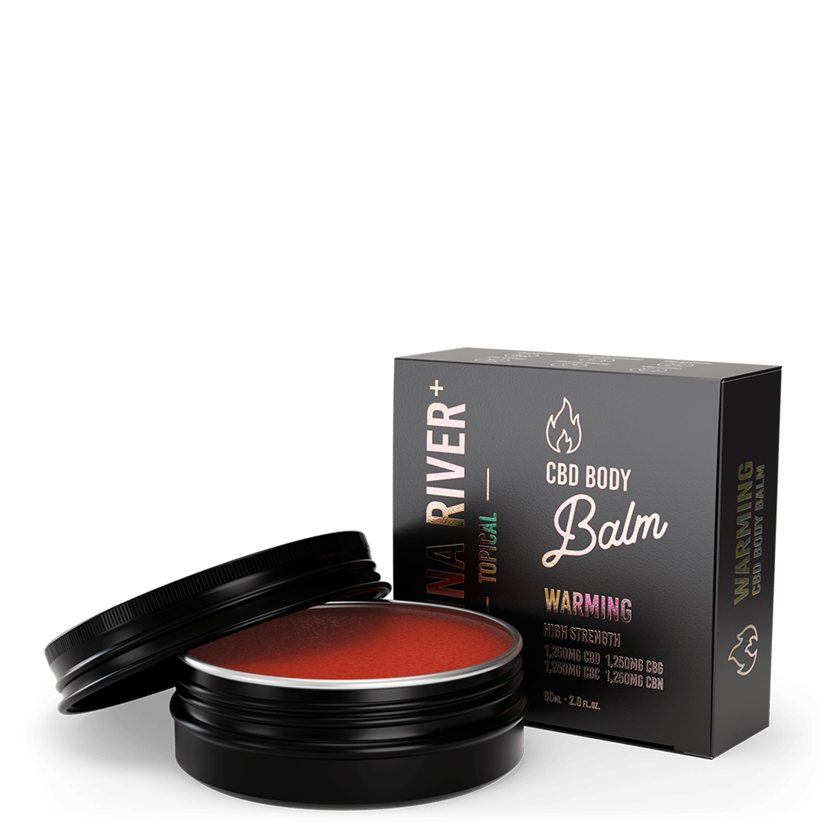 Canna River CBD Body Balm Warming Broad Spectrum 1250mg CBD + 1250mg CBC + 1250mg CBN + 1250mg CBG 2oz